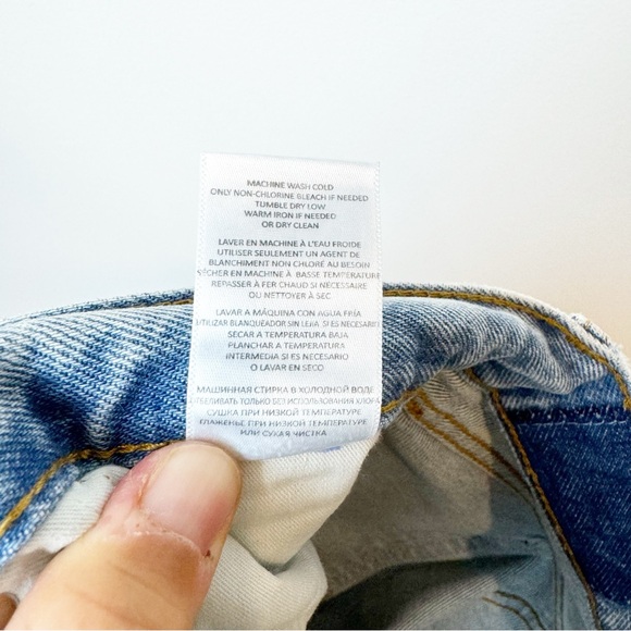 RE/DONE | Easy Straight Button Fly Jeans in Ripped Tide - Picture 12 of 13